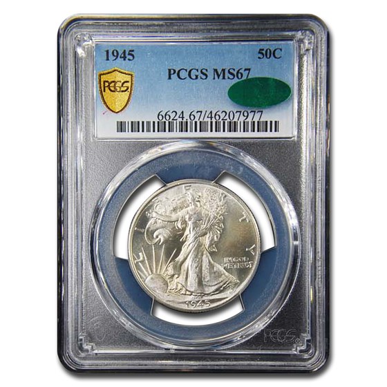 1945 Walking Liberty Half Dollar MS-67 PCGS CAC 1945 Walking Liberty Half Dollar MS-67 PCGS CAC